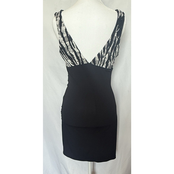 Vintage Y2K 90s City Triangles Mini Tiered Dress Size M Zebra Mob Wife Gala HOCO - Picture 6 of 10